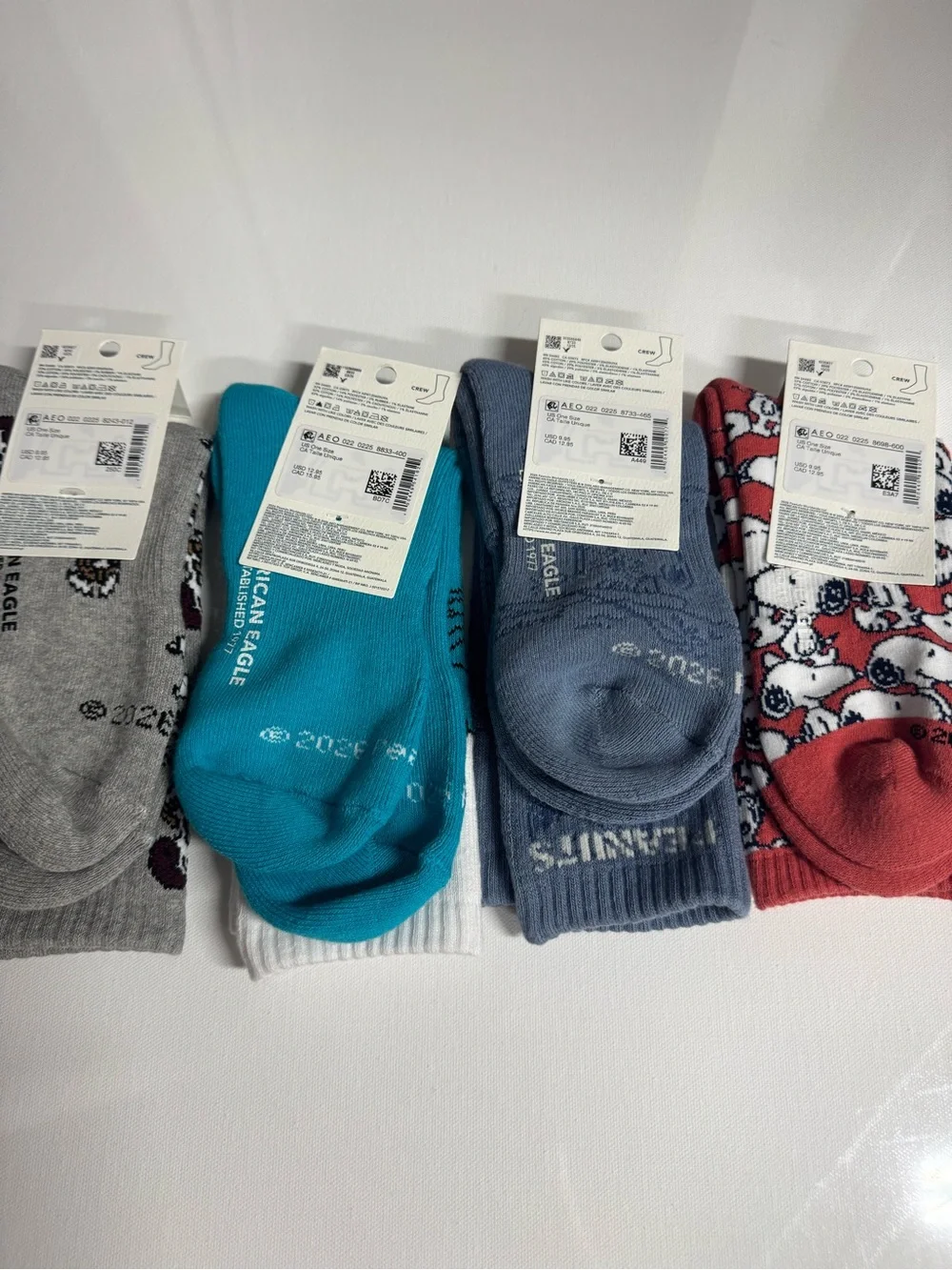 Snoopy Socks Mens American Eagle Lot Of 4